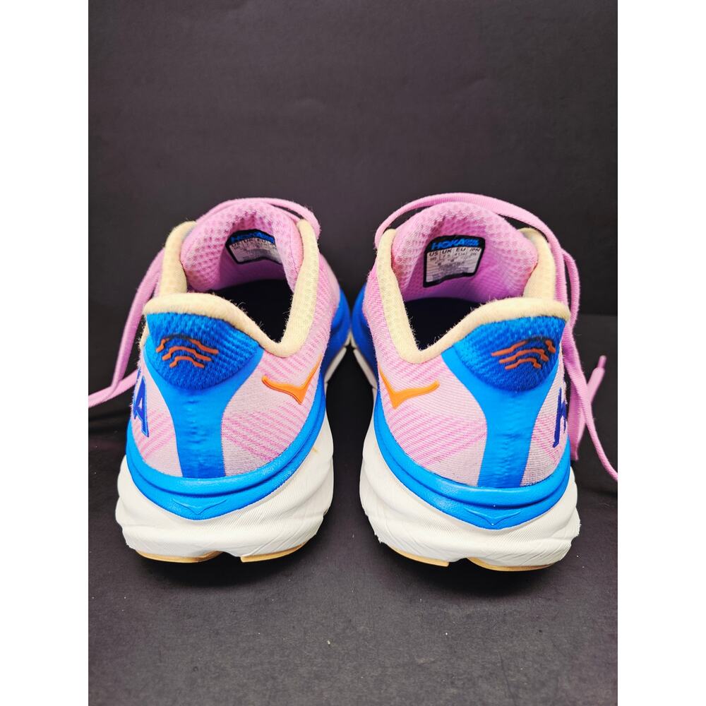 Hoka Pink with Blue Running Shoes - Picture 3 of 10